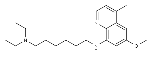 SITAMAQUINE,N,N-DIETHYL-N'-(6-METHOXY-4-METHYL-QUINOLIN-8-YL)-HEXANE-1,6-DIAMINE Structure