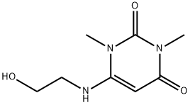 6-[N-(2-Hydroxyethyl)amino]-1,3-dimethyl-2,4(1H,3H)-dione 구조식 이미지