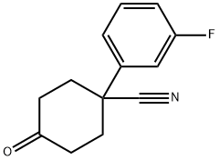 4-CYANO-4-(3-FLUOROPHENYL)CYCLOHEXANONE Structure