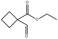 CYCLOBUTANECARBOXYLIC ACID, 1-FORMYL-, ETHYL ESTER Structure