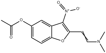 5-Benzofuranol,2-[2-(dimethylamino)ethenyl]-3-nitro-,acetate(ester)(9CI) Structure