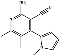 3-Pyridinecarbonitrile,2-amino-5,6-dimethyl-4-(1-methyl-1H-pyrrol-2-yl)-(9CI) Structure