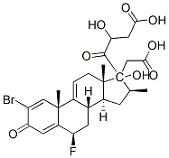 2-bromo-6beta-fluoro-17,21-dihydroxy-16beta-methylpregna-1,4,9(11)-triene-3,20-dione 17,21-di(acetate) Structure