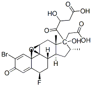 2-bromo-9beta,11beta-epoxy-6beta-fluoro-17,21-dihydroxy-16alpha-methylpregna-1,4-diene-3,20-dione 17,21-di(acetate) 구조식 이미지