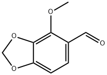 4-메톡시-1,3-벤조디옥솔-5-카브알데하이드 구조식 이미지