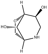 6-Oxa-2-azabicyclo[3.2.1]octane-4,8-diol, (1R,4S,5R,8S)- (9CI) Structure