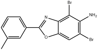 4,6-DIBROMO-2-(3-METHYLPHENYL)-1,3-BENZOXAZOL-5-AMINE 구조식 이미지