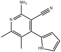 3-Pyridinecarbonitrile,2-amino-5,6-dimethyl-4-(1H-pyrrol-2-yl)-(9CI) Structure
