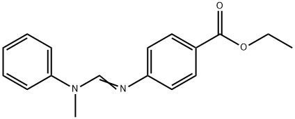 에틸-4[[(메틸페닐아미노)메틸렌]아미노]벤조산 구조식 이미지