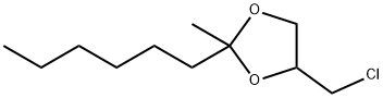 4-(클로로메틸)-2-헥실-2-메틸-1,3-디옥솔란 구조식 이미지