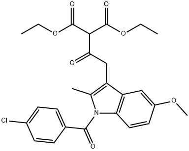 [[1-(p-Chlorobenzoyl)-5-methoxy-2-methyl-1H-indol-3-yl]acetyl]malonic acid diethyl ester Structure