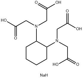 disodium dihydrogen N,N'-1,2-cyclohexanediylbis[N-(carboxylatemethyl)glycinate] 구조식 이미지