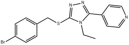 4-bromobenzyl 4-ethyl-5-(4-pyridinyl)-4H-1,2,4-triazol-3-yl sulfide Structure