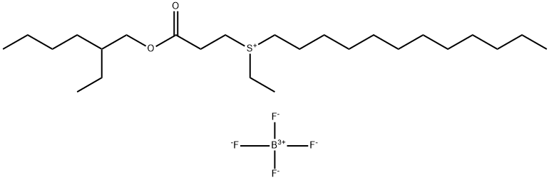 dodecylethyl[3-[(2-ethylhexyl)oxy]-3-oxopropyl]sulphonium tetrafluoroborate(1-) Structure