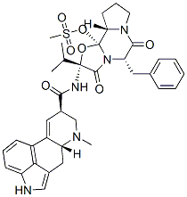 5'alpha-benzyl-12'-hydroxy-2'-isopropylergotaman-3',6',18-trione methanesulphonate Structure