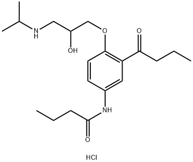 rac 3-Deacetyl-3-butanoyl Acebutolol Hydrochloride 구조식 이미지