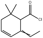 3-Cyclohexene-1-carbonyl chloride, 2-ethylidene-6,6-dimethyl- (9CI) Structure