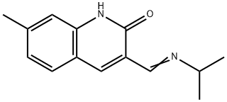 2(1H)-Quinolinone,7-methyl-3-[[(1-methylethyl)imino]methyl]-(9CI) Structure