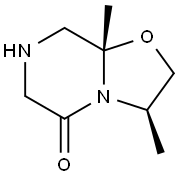 5H-Oxazolo[3,2-a]pyrazin-5-one,hexahydro-3,8a-dimethyl-,(3R,8aS)-rel-(9CI) 구조식 이미지