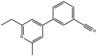 Benzonitrile, 3-(2-ethyl-6-methyl-4-pyridinyl)- (9CI) 구조식 이미지