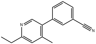 Benzonitrile, 3-(6-ethyl-4-methyl-3-pyridinyl)- (9CI) Structure