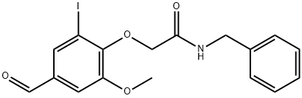 Acetamide, 2-(4-formyl-2-iodo-6-methoxyphenoxy)-N-(phenylmethyl)- Structure