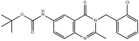 카르밤산,[3-[(2-클로로페닐)메틸]-3,4-디히드로-2-메틸-4-옥소-6-퀴나졸리닐]-,1,1-디메틸에틸에스테르(9CI) 구조식 이미지
