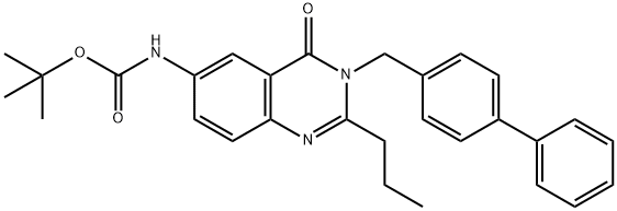 카르밤산,[3-([1,1-비페닐]-4-일메틸)-3,4-디히드로-4-옥소-2-프로필-6-퀴나졸리닐]-,1,1-디메틸에틸에스테르(9CI) 구조식 이미지
