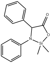 2,2-Dimethyl-3,4-diphenyl-1-oxa-3-aza-2-silacyclopentan-5-one 구조식 이미지