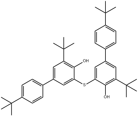 3,3''-thiobis[4',5-bis(1,1-dimethylethyl)[1,1'-biphenyl]-4-ol] Structure