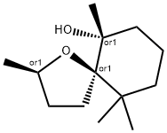 [2alpha,5beta(R*)]-2,6,10,10-tetramethyl-1-oxaspiro[4.5]decan-6-ol Structure