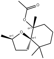 [2alpha,5beta(R*)]-2,6,10,10-tetramethyl-1-oxaspiro[4.5]decan-6-yl acetate 구조식 이미지