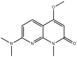 7-(dimethylamino)-4-methoxy-1-methyl-1,8-naphthyridin-2(1H)-one 구조식 이미지