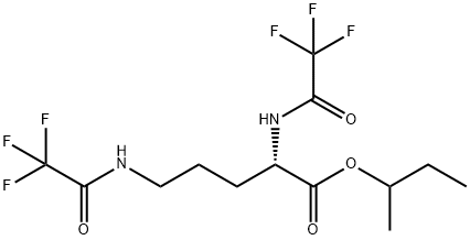 N2,N5-비스(트리플루오로아세틸)-L-오르니틴(1-메틸프로필)에스테르 구조식 이미지