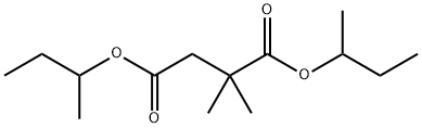 2,2-Dimethylbutanedioic acid bis(1-methylpropyl) ester Structure