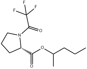 1-(트리플루오로아세틸)-L-프롤린1-메틸부틸에스테르 구조식 이미지