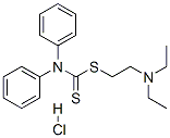 S-[2-(diethylamino)ethyl] diphenyldithiocarbamate monohydrochloride Structure