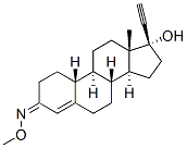 (17R)-17-Hydroxy-19-norpregn-4-en-20-yn-3-one O-methyl oxime Structure