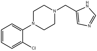 1-(2-CHLOROPHENYL)4(IMIDAZOL-4-YLMETHYL)PIPERAZINE Structure