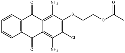 2-[[2-(Acetyloxy)ethyl]thio]-1,4-diamino-3-chloro-9,10-anthracenedione 구조식 이미지