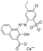 calcium 4-[(4-chloro-5-ethyl-2-sulphonatophenyl)azo]-3-hydroxy-2-naphthoate  Structure