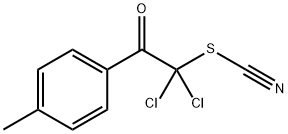 1,1-dichloro-2-oxo-2-p-tolylethyl thiocyanate Structure