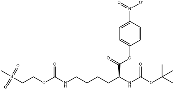 p-니트로페닐N2-(tert-부톡시카르보닐)-N6-[[2-(메틸술포닐)에톡시]카르보닐]-L-리시네이트 구조식 이미지