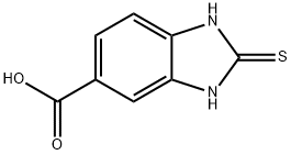 2-MERCAPTO-5-BENZIMIDAZOLECARBOXYLIC ACID Structure