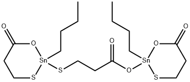 2-butyl-2-[[3-[(2-butyldihydro-6-oxo-4H-1,3,2-oxathiastannin-2-yl)oxy]-3-oxopropyl]thio]dihydro-6H-1,3,2-oxathiastannin-6-one Structure