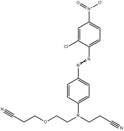 3-[[4-[(2-chloro-4-nitrophenyl)azo]phenyl][2-(2-cyanoethoxy)ethyl]amino]propiononitrile Structure