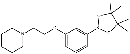 1-(2-[3-(4,4,5,5-TETRAMETHYL-[1,3,2]DIOXABOROLAN-2-YL)-PHENOXY]-ETHYL)-PIPERIDINE Structure