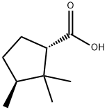 Cyclopentanecarboxylic acid, 2,2,3-trimethyl-, (1S,3S)- (9CI) Structure