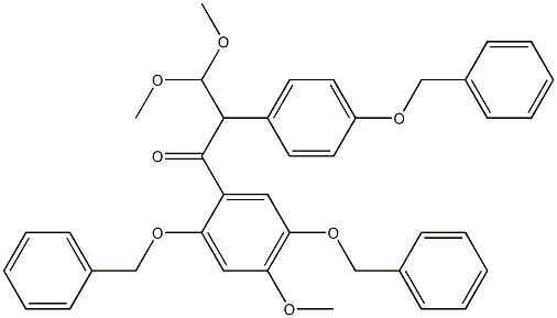 3,3-DiMethoxy-1-[5-Methoxy-1,4-bis(phenylMethoxy)phenyl]-2-[4-(phenylMethoxy)phenyl]-1-propanone 구조식 이미지