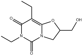 6,8-diethyl-2-hydroxymethyltetrahydrooxazolo(3,2-c)pyrimidine-5,7-(4H,6H)-dione Structure